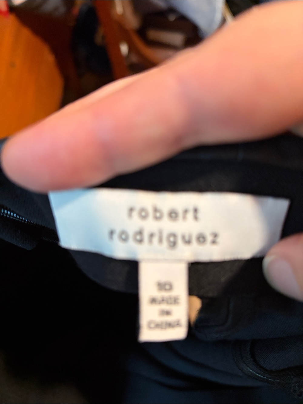 Robert Rodriguez Black Leather Pencil Skirt
